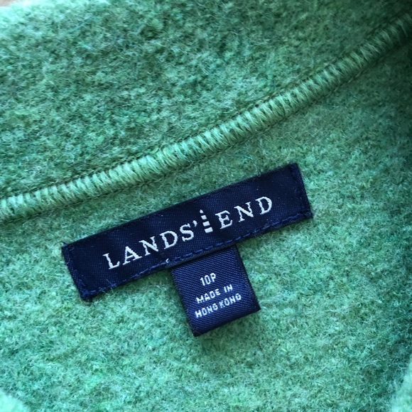 Dusty light green boiled wool Lands End jacket - Picture 3 of 7